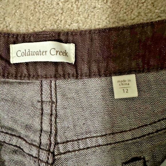 Coldwater Creek Women's Size 12 Straight Leg Brown Cotton Denim Jeans - Picture 14 of 16